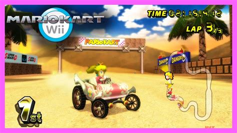 Mario Kart Wii Ds Desert Hills Leaf Cup 150cc Peach Gameplay