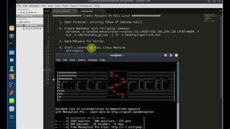Create Malware With Kali Linux Youtube