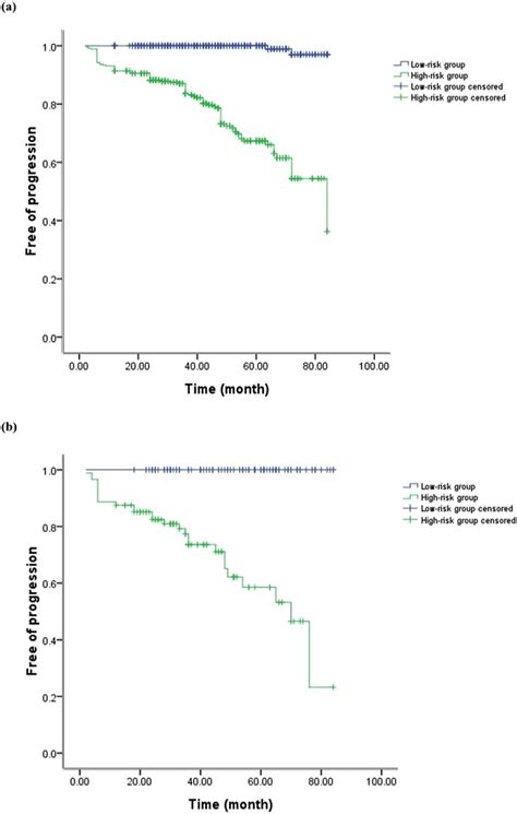 Kaplan Meier Survival Curves Of The Development Cohort A And The Download Scientific Diagram