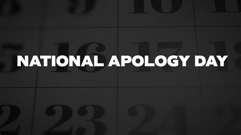 NATIONAL-APOLOGY-DAY - List Of National Days