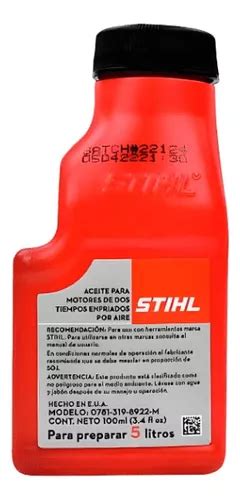 Aditivo Aceite Stihl 2 Tiempos 100ml P 5lts 2 Piezas Meses sin interés