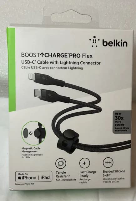 Belkin Boost Charge Pro Flex Braided Usb Type C Cable With Lightning