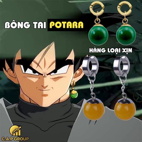 Potara dragon ball super character black goku gogeta cosplay earrings ...