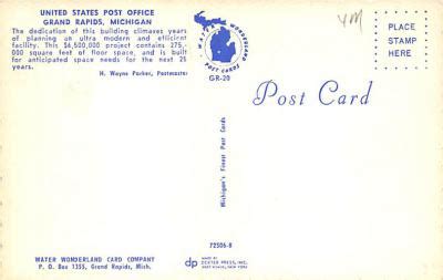 United States Post Office Grand Rapids Michigan MI Postcard