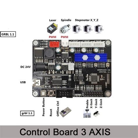 GRBL 0 9J 1 1F USB Port 3 Axis CNC Engraving Machine Control Board