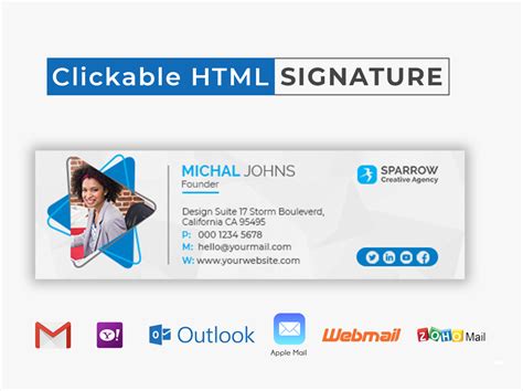 Clickable Html Email Signature Template Design By Md Abu Umayer Sarker