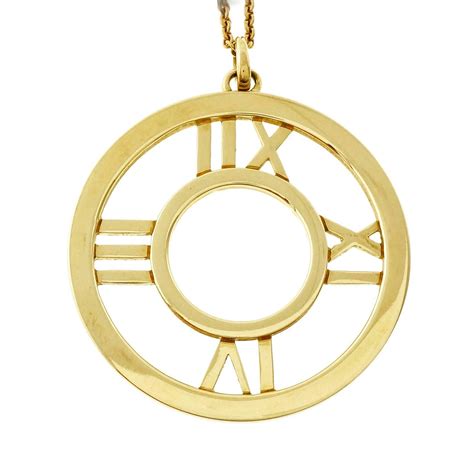 Tiffany And Co Gold Round Atlas Pendant At 1stdibs Tiffany Atlas