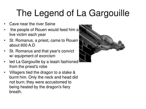 PPT The Legend Of La Gargouille PowerPoint Presentation Free