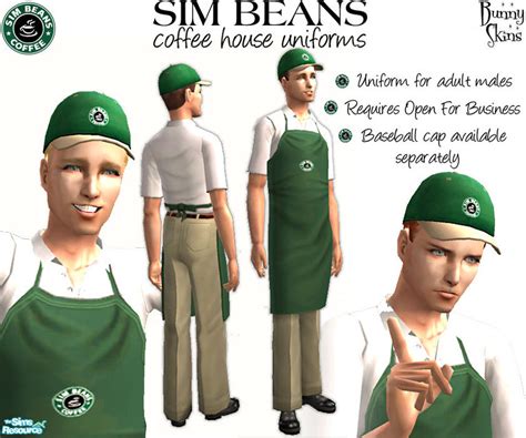 The Sims Resource Sim Beans Uniform For Adult Male