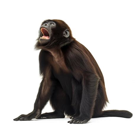 Premium AI Image | A monkey with a black face and a white background