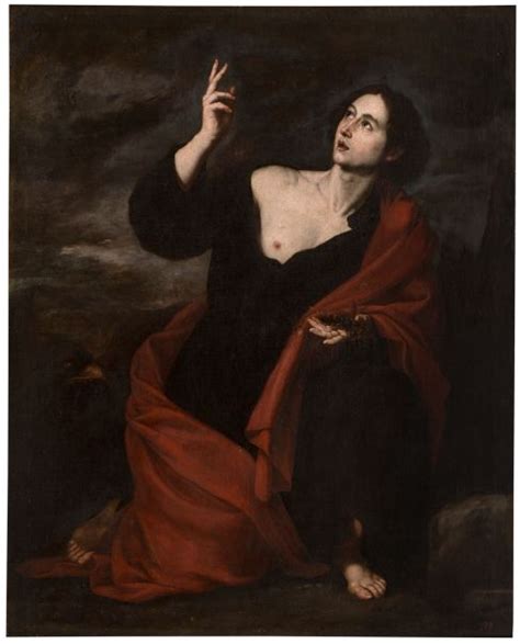 Saint John The Evangelist In Patmos Jos De Ribera Museo Nacional