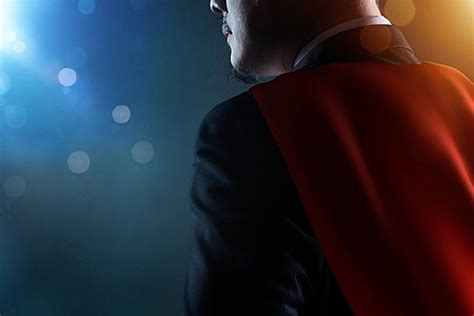 Closeup Businessman In Suit And Cape Hero Photo Background And Picture