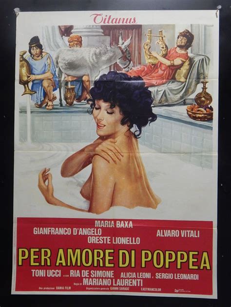 A Movie Poster For The Film Per Amore Di Poppea With An Image Of A