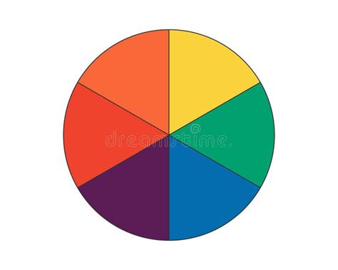 Rainbow Colored Circle Shape Iridescent Colors Sectors In Round