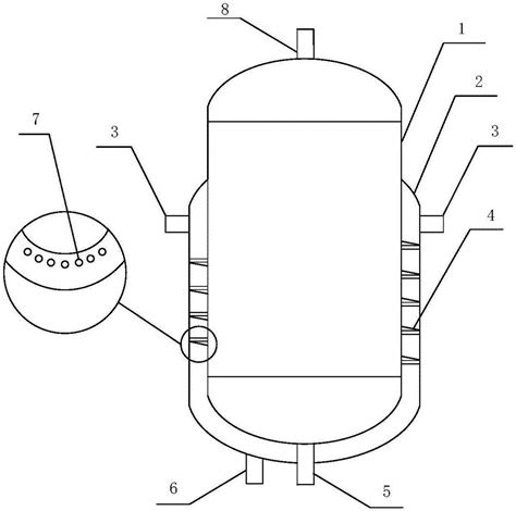 一种带孔的螺旋导流板蒸汽加热反应釜换热装置的制作方法