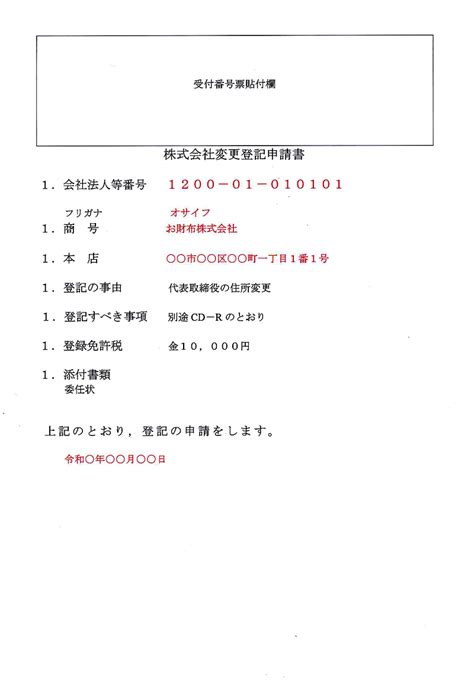 【代表取締役住所変更登記】一人で出来た！株式会社の登記申請 Fpのおさいふ