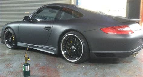 porsche matte black car wrap-02 – Custom Vehicle Wraps