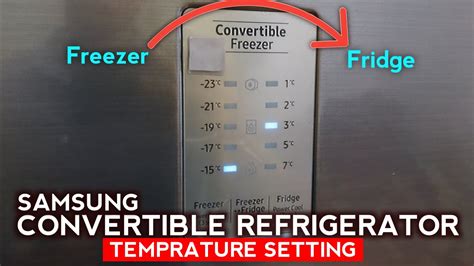 Samsung Refrigerator Temperature Setting How To Set Temperature Of Samsung Convertible