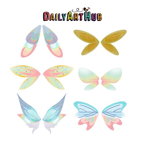 Fairy Wings Clip Art Set – Daily Art Hub // Graphics, Alphabets & SVG