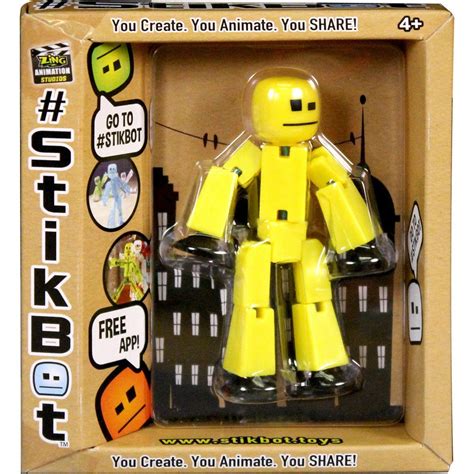 Buy Stikbot Single Pack Bright Yellow At Mighty Ape Nz