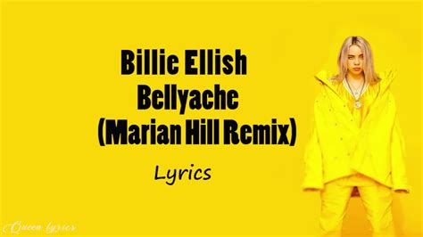 Billie Ellish Bellyache Marian Hill Remix Lyrics Youtube