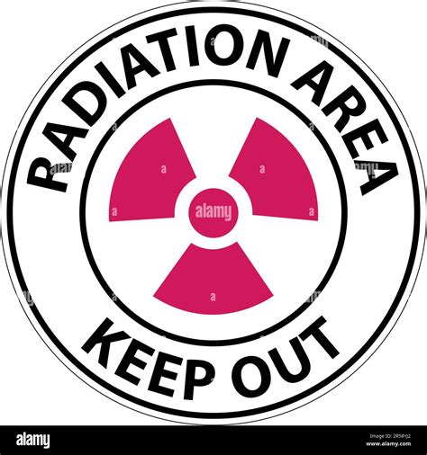 Notice Radiation Area Keep Out Sign On White Background Stock Vector