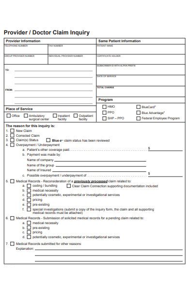 FREE 50 Inquiry Forms In PDF MS Word Doc