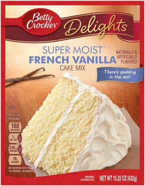 Betty Crocker Delights Super Moist French Vanilla Cake Mix Hy Vee Aisles Online Grocery Shopping