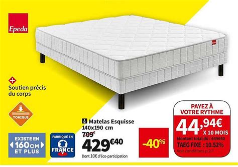 Promo Matelas Esquisse X Cm Epeda Chez Conforama Icatalogue Fr