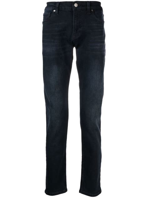 Calvin Klein Mid Rise Slim Fit Jeans Blue Farfetch Ao