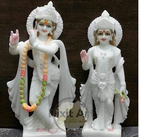 White Marble Krishna Radha Statue At 37000 00 INR In Jaipur Dixit Art