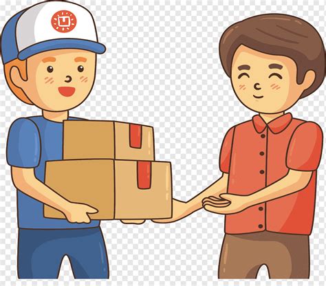 Delivery Man And Receiver Service Delivery Logistics Quality Service