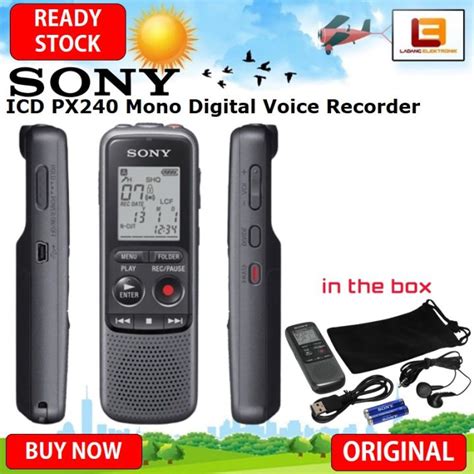 Sony ICD PX240 Mono Digital Voice Recorder Perekam Suara Lazada