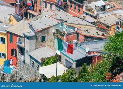 Vernazza The Old Village With Colorful Houses Stock Photo Image Of