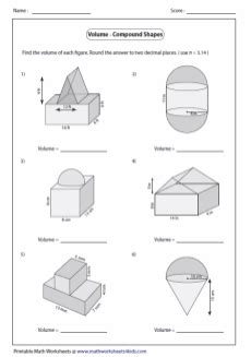 Volume Worksheets - ShapesWorksheets.com