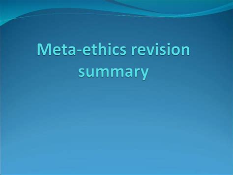 Ppt Meta Ethics Whizz Through Powerpoint Version 1 Dokumentips