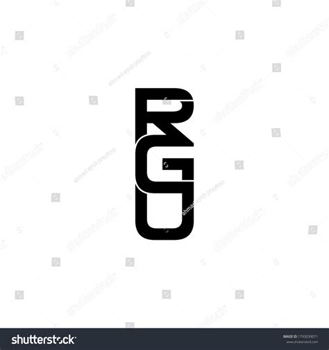 Rgu Letter Original Monogram Logo Design Stock Vector Royalty Free