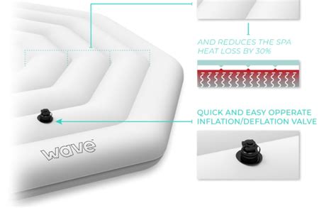 Wave Spa Inflatable Hot Tub Cover For Square 4 Person Hot