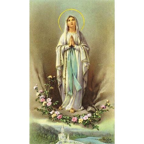 Our Lady Of Lourdes Personalized Prayer Card Priced Per Card The Catholic Company®