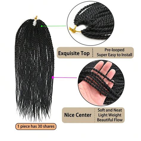 Paquete De Cabello Trenzado Senegal S Mejorado Hebras Paquete