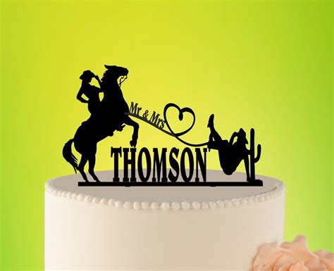 Country Wedding Cake Topper Cowboy Cake Topper Western Cake Topper