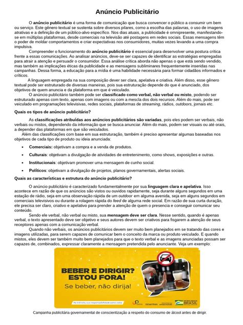 Qual A Finalidade De Um Anúncio - Estrutura e Estratégias do Anúncio Publicitário | PDF | Publicidade ...