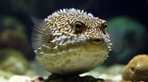 Aquariums Pufferfish Is Sitting On An Aquarium Tank Backgrounds | JPG ...