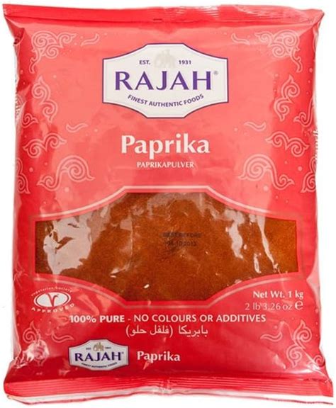 Rajah Paprika Powder Pkt 1kg Uk Grocery