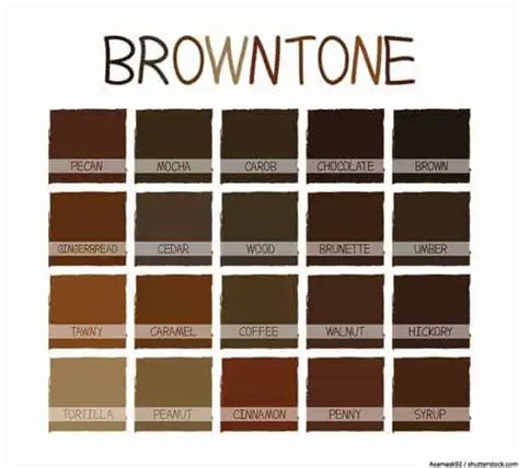 Brown Paint Color Chart