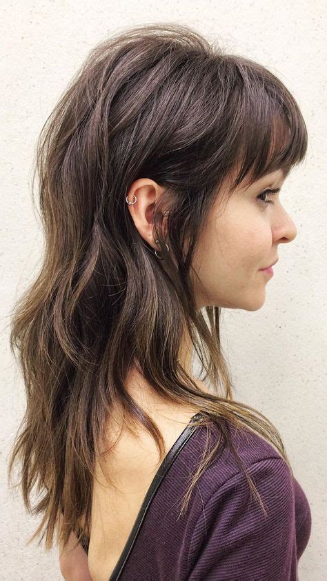 Trendy haircut ideas for round face fringes Ideas