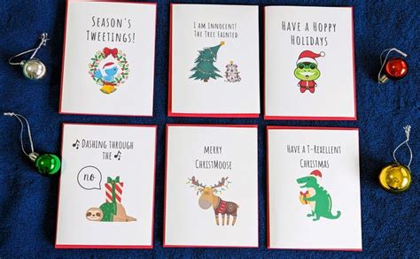 Funny Christmas Card, Holiday Greeting Set, Funny Christmas Card Pack ...