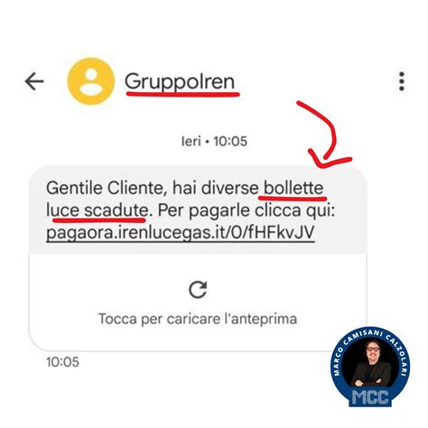 Falso Sms Per Il Pagamento Di Bollette Marco Camisani Calzolari