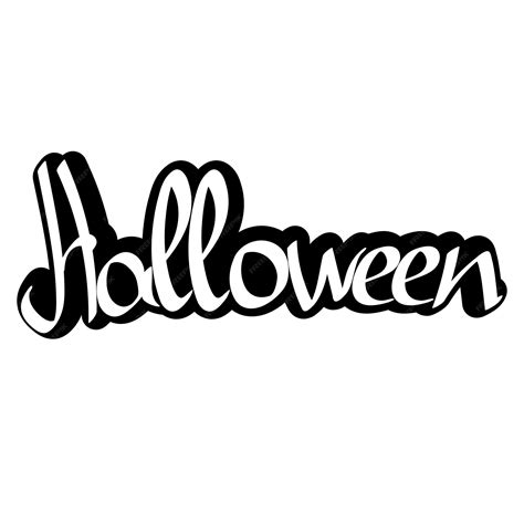 Halloween lettering word design template vector illustration | Premium ...