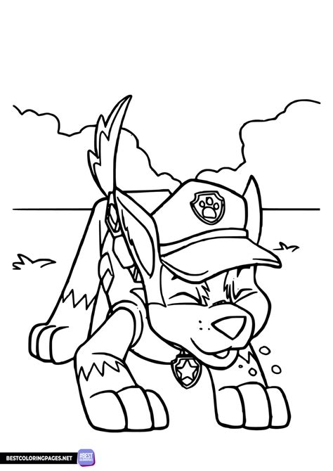 Chase PAW Patrol coloring pages - Bestcoloringpages.net